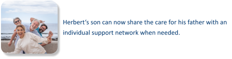 Herbert‘s son can now share the care for his father with an individual support network when needed.