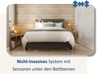 Nicht-invasives System mit Sensoren unter den Bettbeinen